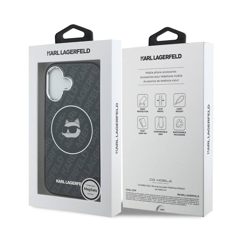 Apple iPhone 17 Kılıf Karl Lagerfeld Orjinal Lisanslı IML Baskılı Choupette Heads Kapak - 9
