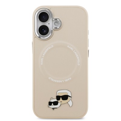 Apple iPhone 17 Kılıf Karl Lagerfeld Orjinal Lisanslı M-safe Şarj Özellikli Metal Kamera ve Buton Tasarımlı K&C PU Deri Kapak - 6