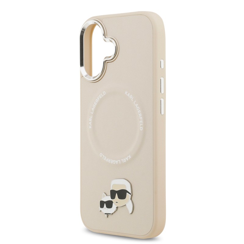 Apple iPhone 17 Kılıf Karl Lagerfeld Orjinal Lisanslı M-safe Şarj Özellikli Metal Kamera ve Buton Tasarımlı K&C PU Deri Kapak - 9