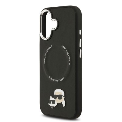 Apple iPhone 17 Kılıf Karl Lagerfeld Orjinal Lisanslı M-safe Şarj Özellikli Metal Kamera ve Buton Tasarımlı K&C PU Deri Kapak - 16