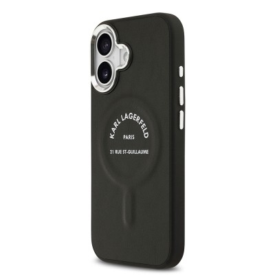 Apple iPhone 17 Kılıf Karl Lagerfeld Orjinal Lisanslı M-safe Şarj Özellikli Metal Kamera ve Buton Tasarımlı Paris RSG PU Deri Kapak - 3