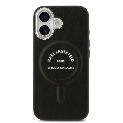 Apple iPhone 17 Kılıf Karl Lagerfeld Orjinal Lisanslı M-safe Şarj Özellikli Metal Kamera ve Buton Tasarımlı Paris RSG PU Deri Kapak - 4