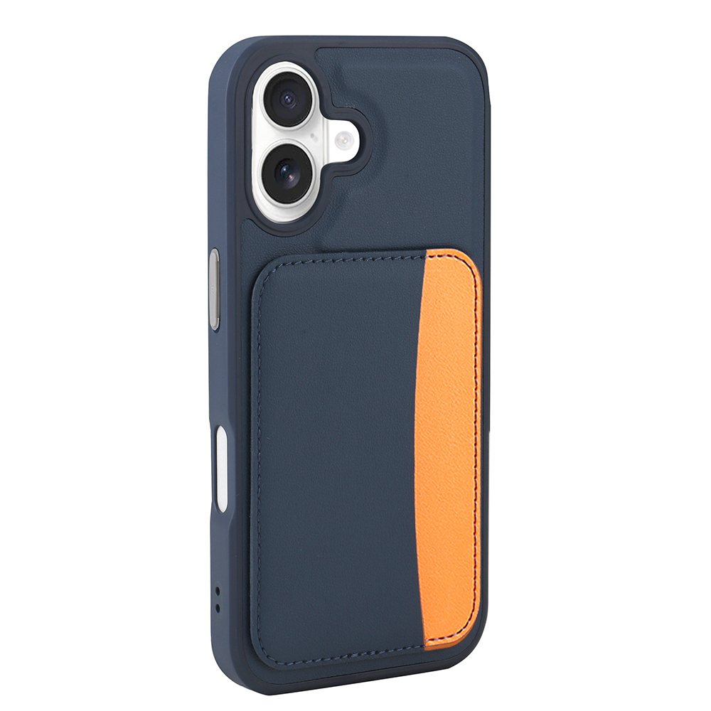 iPhone 17 Kılıf Kartlıklı Zore X-Kart Silikon Kapak - Lacivert