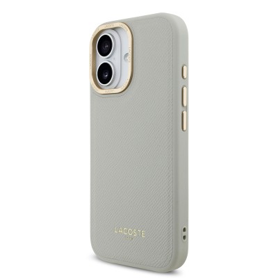Apple iPhone 17 Kılıf Lacoste Orjinal Lisanslı M-safe Şarj Özellikli Champs Elysees PU Deri Tasarımlı Kapak - 7