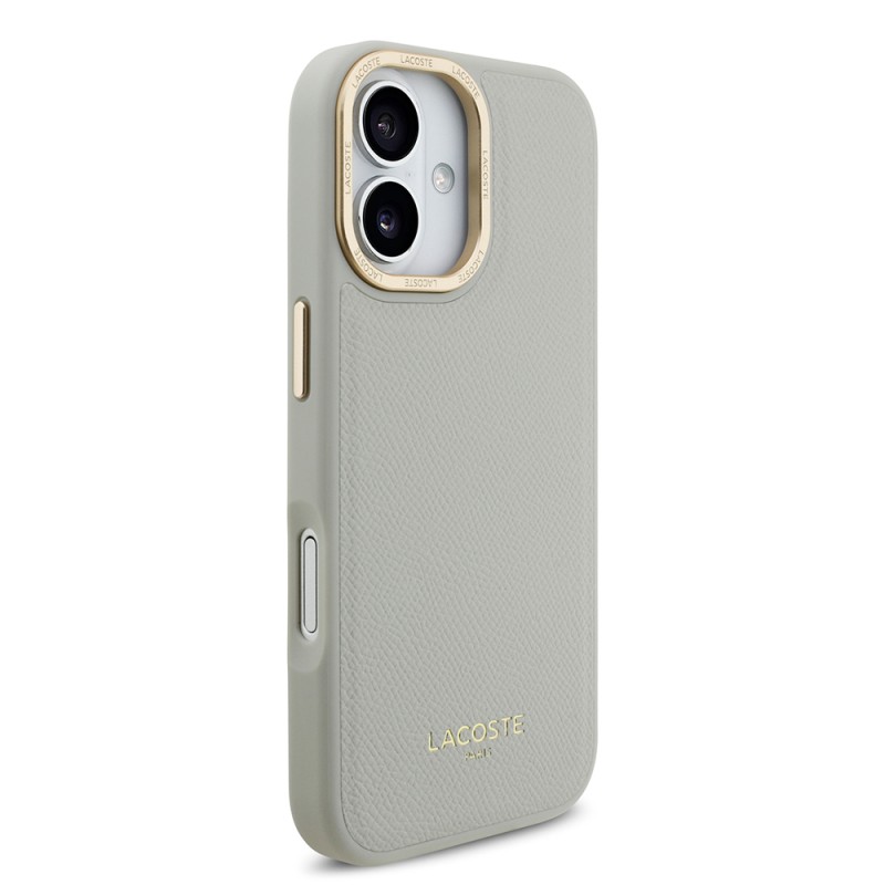 Apple iPhone 17 Kılıf Lacoste Orjinal Lisanslı M-safe Şarj Özellikli Champs Elysees PU Deri Tasarımlı Kapak - 13