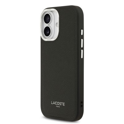Apple iPhone 17 Kılıf Lacoste Orjinal Lisanslı M-safe Şarj Özellikli Champs Elysees PU Deri Tasarımlı Kapak - 6