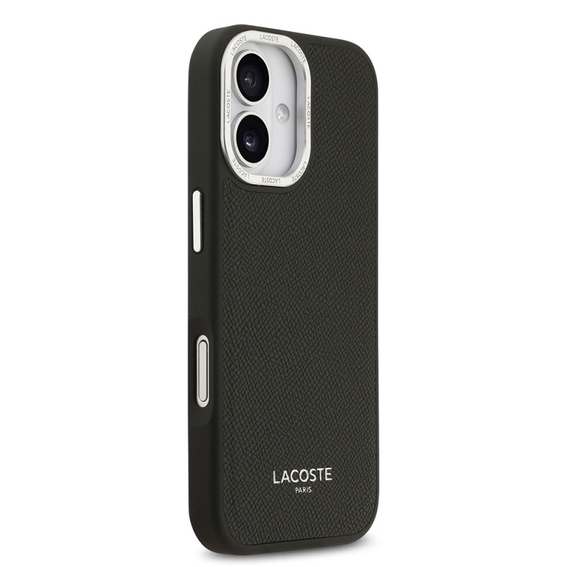 Apple iPhone 17 Kılıf Lacoste Orjinal Lisanslı M-safe Şarj Özellikli Champs Elysees PU Deri Tasarımlı Kapak - 12