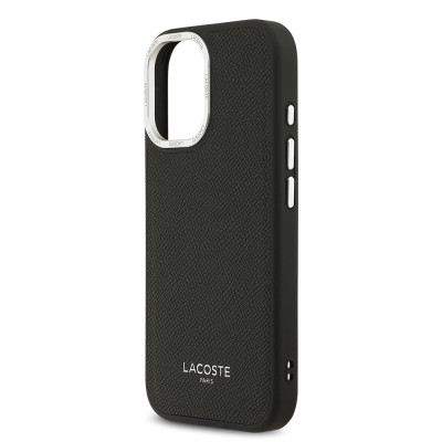 Apple iPhone 17 Kılıf Lacoste Orjinal Lisanslı M-safe Şarj Özellikli Champs Elysees PU Deri Tasarımlı Kapak - 18