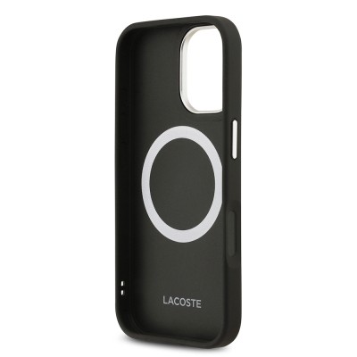 Apple iPhone 17 Kılıf Lacoste Orjinal Lisanslı M-safe Şarj Özellikli Champs Elysees PU Deri Tasarımlı Kapak - 21