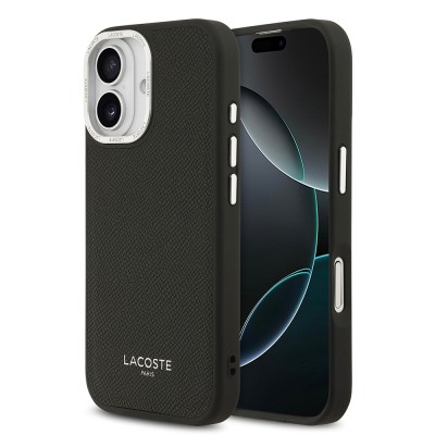 Apple iPhone 17 Kılıf Lacoste Orjinal Lisanslı M-safe Şarj Özellikli Champs Elysees PU Deri Tasarımlı Kapak - 4