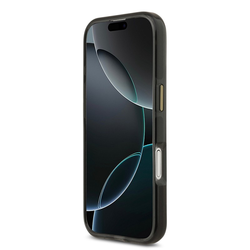 Apple iPhone 17 Kılıf Lacoste Orjinal Lisanslı M-safe Şarj Özellikli Gold Timsah Logolu Buzlu Kapak - 15
