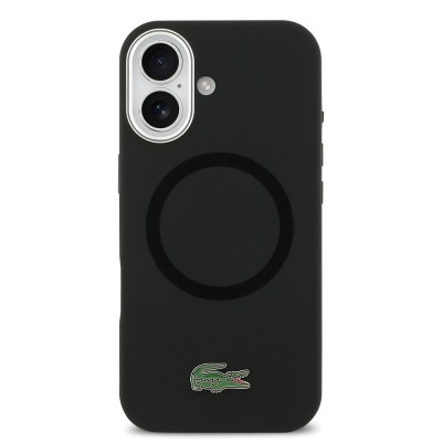 Apple iPhone 17 Kılıf Lacoste Orjinal Lisanslı M-safe Şarj Özellikli İkonik Logolu Metal Kamera Çerçeveli Silikon Kapak - 4