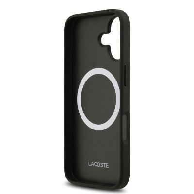 Apple iPhone 17 Kılıf Lacoste Orjinal Lisanslı M-safe Şarj Özellikli PU Deri Tasarımlı Kartlıklı Karışık Monogram Desenli Kapak - 8