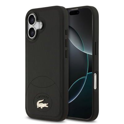 Apple iPhone 17 Kılıf Lacoste Orjinal Lisanslı M-safe Şarj Özellikli PU Deri Tasarımlı Metal Logolu Kapak - Lacoste