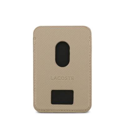 Apple iPhone 17 Kılıf Lacoste Orjinal Lisanslı M-safe Şarj Özellikli PU Pike Desenli Metal Logolu Kartlıklı Kapak - 13