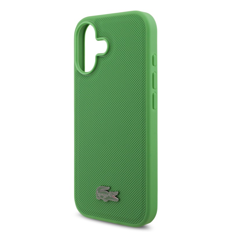 Apple iPhone 17 Kılıf Lacoste Orjinal Lisanslı M-safe Şarj Özellikli PU Pike Desenli Metal Logolu Kartlıklı Kapak - 27