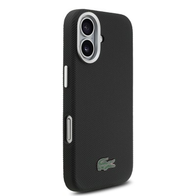 Apple iPhone 17 Kılıf Lacoste Orjinal Lisanslı M-Safe Şarj Özellikli PVC Pike Desenli Arka Yüzey İkonik Timsah Dokuma Logolu Kapak - 4