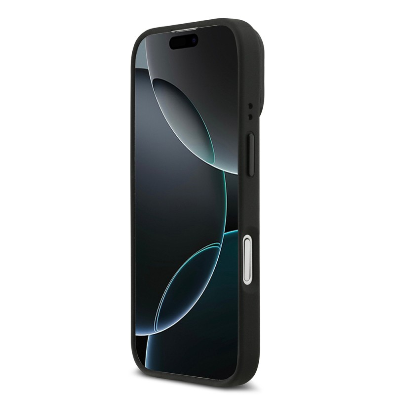 Apple iPhone 17 Kılıf Lacoste Orjinal Lisanslı M-safe Şarj Özellikli Standlı PU Deri Karışık Monogram Desenli Kapak - 6