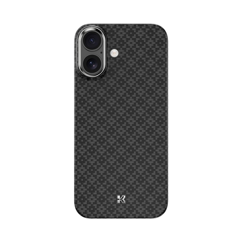 Apple iPhone 17 Kılıf M-Safe Şarj Özellikli Benks ArmorAir ArmorGrid Serisi Kevlar Karbon Kapak - 2