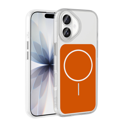 Apple iPhone 17 Kılıf M-Safe Şarj Özellikli Metal Buton Tasarımlı Zore İkonik Sert Silikon Kapak - Zore