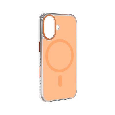 Apple iPhone 17 Kılıf M-safe Şarj Özellikli Metal Kamera Çerçeveli Airbag Tasarımlı Lenyes CK221 Sert PC Kapak - Lenyes