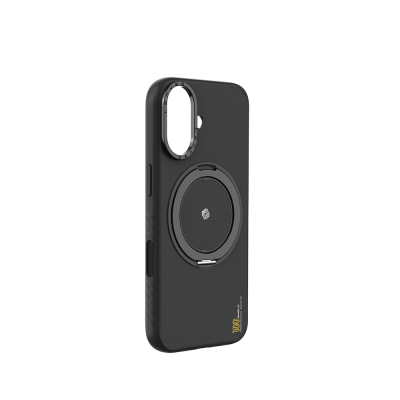 Apple iPhone 17 Kılıf M-safe Şarj Özellikli Metal Standlı Lenyes CK225 Kapak - Lenyes