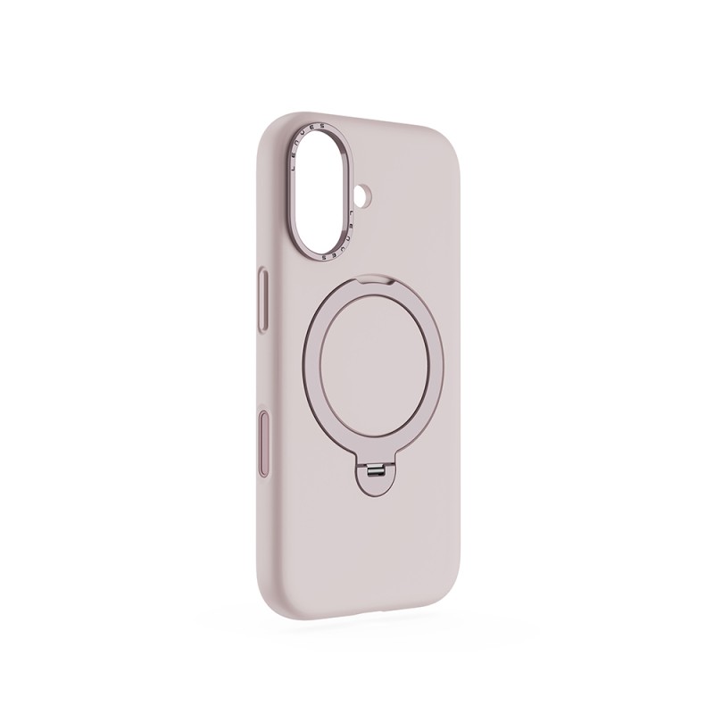 Apple iPhone 17 Kılıf M-safe Şarj Özellikli Metal Standlı Sıvı Silikon Lenyes CK223 Kapak - 4