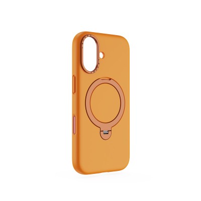 Apple iPhone 17 Kılıf M-safe Şarj Özellikli Metal Standlı Sıvı Silikon Lenyes CK223 Kapak - 5