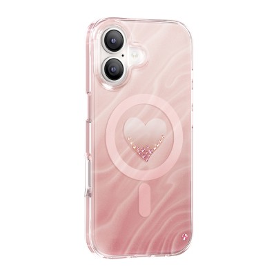 Apple iPhone 17 Kılıf M-Safe Şarj Özellikli Orjinal Swarovski Taşlı Zore Paris Rovix Sert PC Kapak - 2