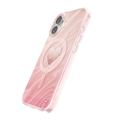 Apple iPhone 17 Kılıf M-Safe Şarj Özellikli Orjinal Swarovski Taşlı Zore Paris Rovix Sert PC Kapak - 13