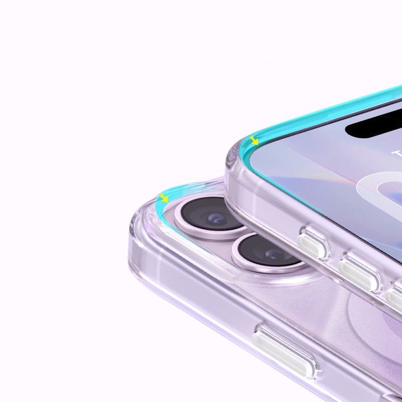 Apple iPhone 17 Kılıf M-Safe Şarj Özellikli Orjinal Swarovski Taşlı Zore Paris Rovix Sert PC Kapak - 24