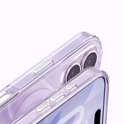 Apple iPhone 17 Kılıf M-Safe Şarj Özellikli Orjinal Swarovski Taşlı Zore Paris Rovix Sert PC Kapak - 26