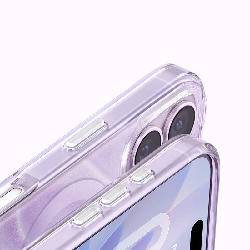 Apple iPhone 17 Kılıf M-Safe Şarj Özellikli Orjinal Swarovski Taşlı Zore Paris Rovix Sert PC Kapak - 26