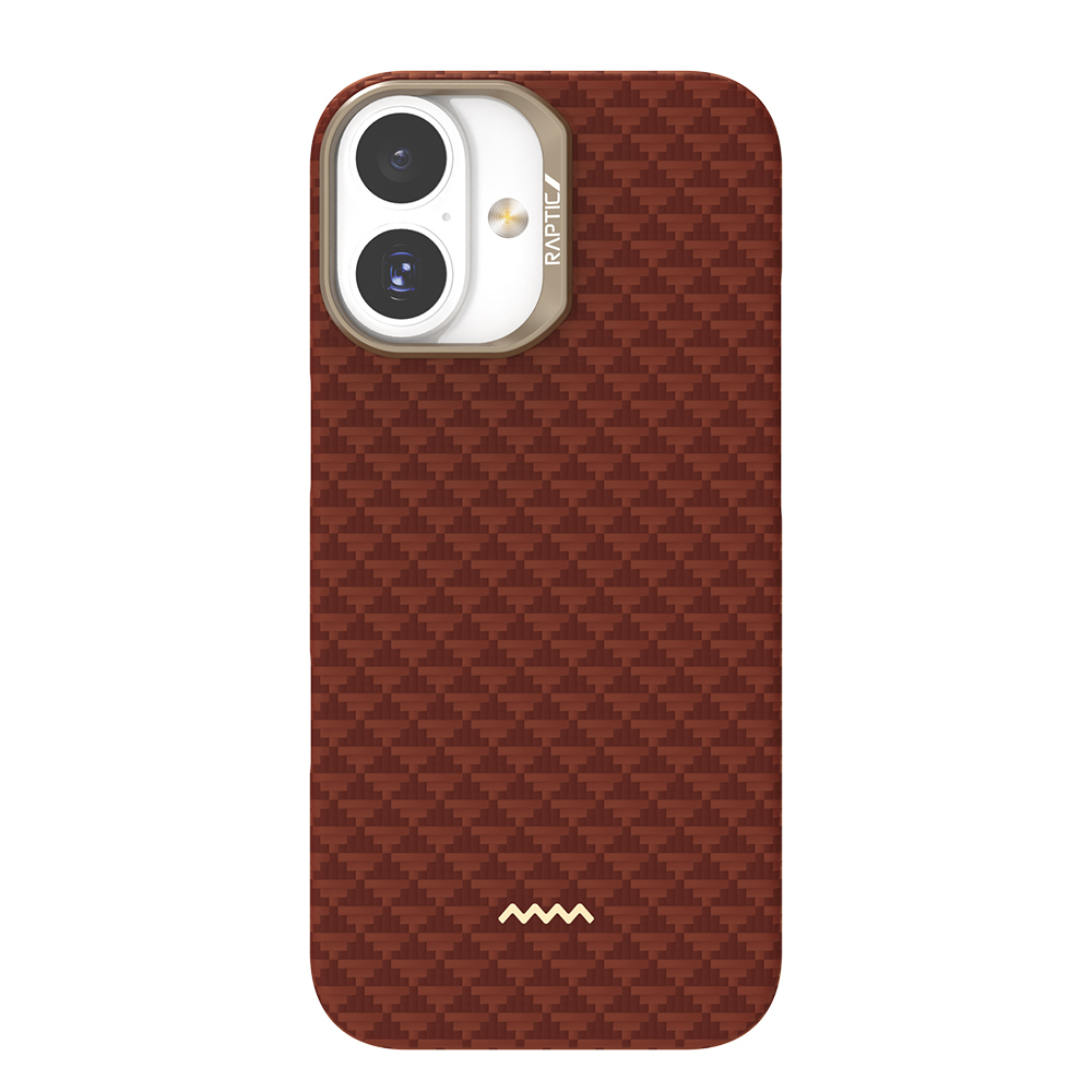 Apple iPhone 17 Kılıf M-safe Şarj Özellikli Raptic Aramid Skin Origin Serisi Kapak - Kırmızı