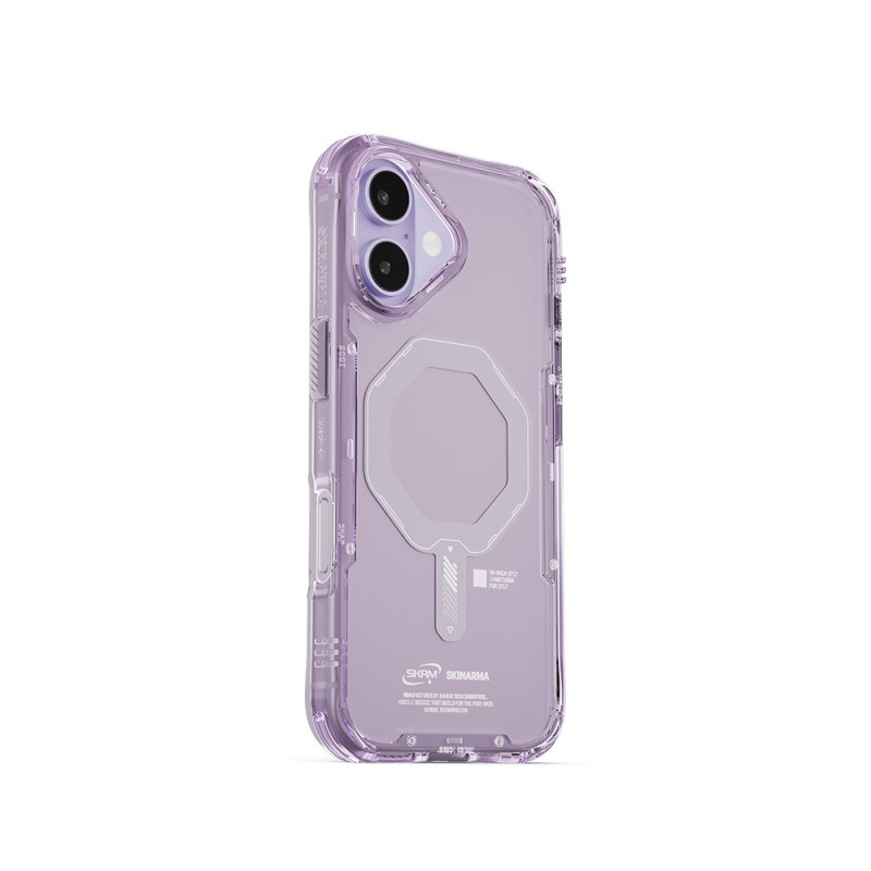 Apple iPhone 17 Kılıf M-safe Şarj Özellikli Şeffaf Airbag Tasarımlı Skinarma Saido Mag-Charge Kapak - 6