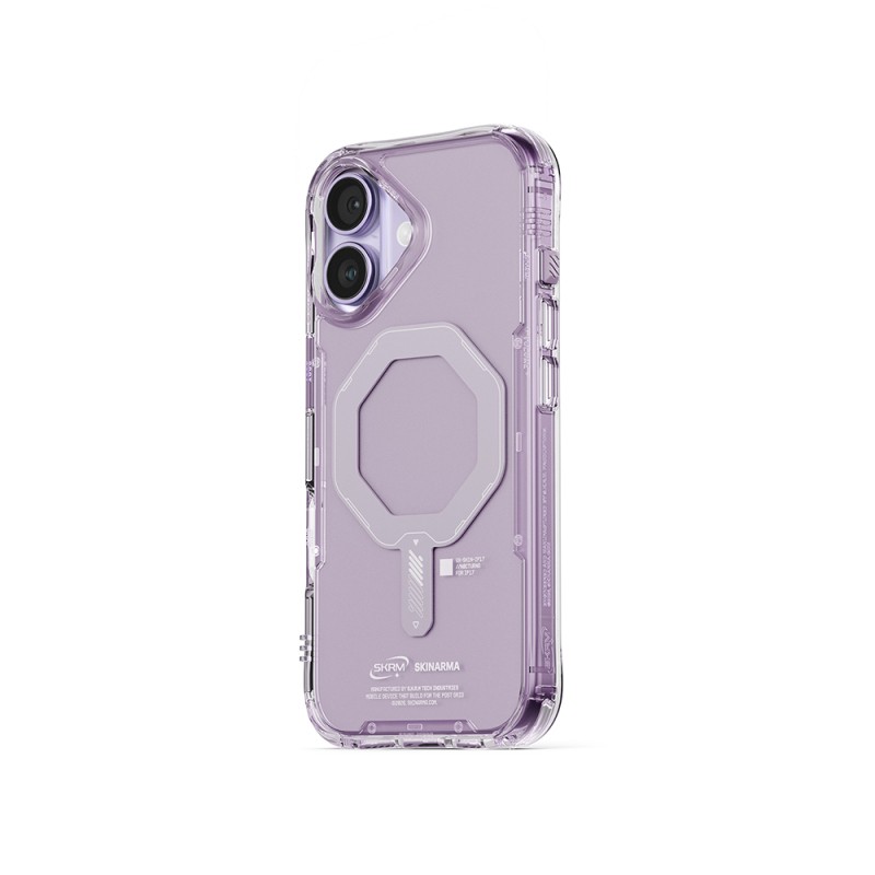 Apple iPhone 17 Kılıf M-safe Şarj Özellikli Şeffaf Airbag Tasarımlı Skinarma Saido Mag-Charge Kapak - 7