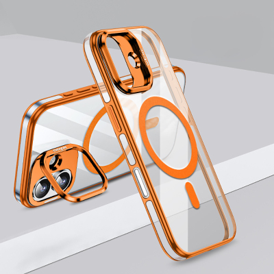 Apple iPhone 17 Kılıf M-safe Şarj Özellikli Wlons Standlı Efsane Kapak - Wlons