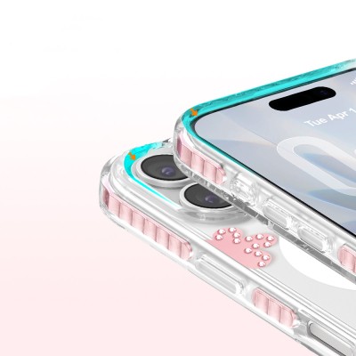 Apple iPhone 17 Kılıf M-Safe Şarj Özellikli Zore Paris Elvo Sert PC Kapak - 8