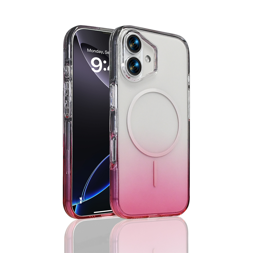 iPhone 17 Kılıf M-Safe Şarj Özellikli Zore Septik Silikon Kapak - Pembe