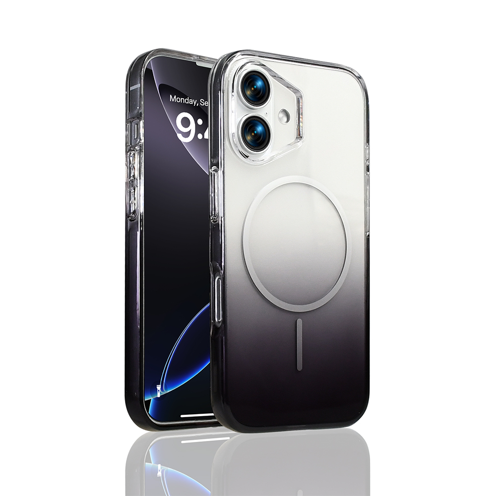 iPhone 17 Kılıf M-Safe Şarj Özellikli Zore Septik Silikon Kapak - Siyah