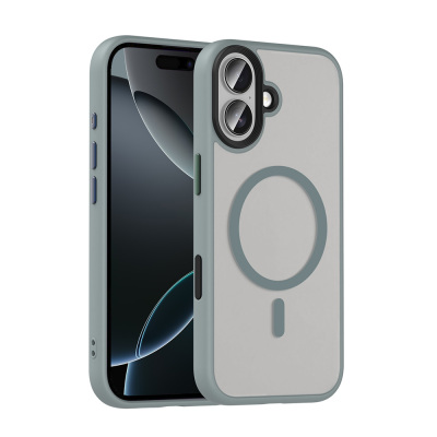 Apple iPhone 17 Kılıf Mat Arka Yüzey Wireless Şarj Özellikli Zore Flet M-safe Kapak - Zore