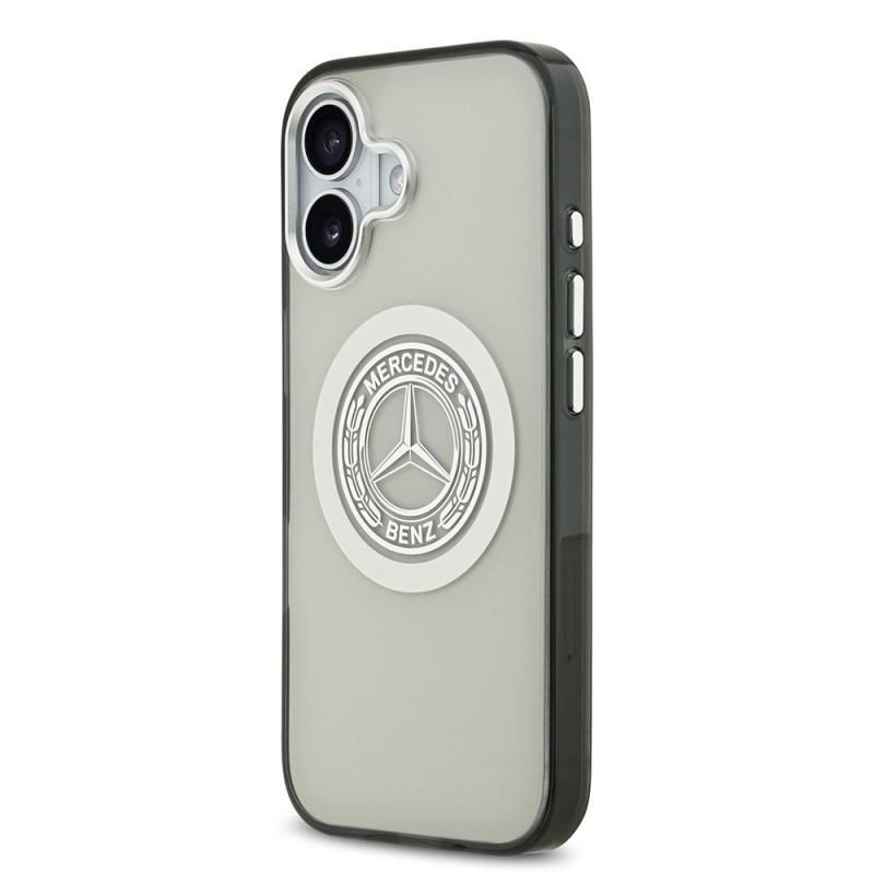 Apple iPhone 17 Kılıf Mercedes Benz Orjinal Lisanslı M-safe Şarj Özellikli Çift Katmanlı PC Nostaljik Yıldız Dizayn Kapak - 4