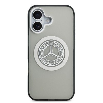 Apple iPhone 17 Kılıf Mercedes Benz Orjinal Lisanslı M-safe Şarj Özellikli Çift Katmanlı PC Nostaljik Yıldız Dizayn Kapak - 5