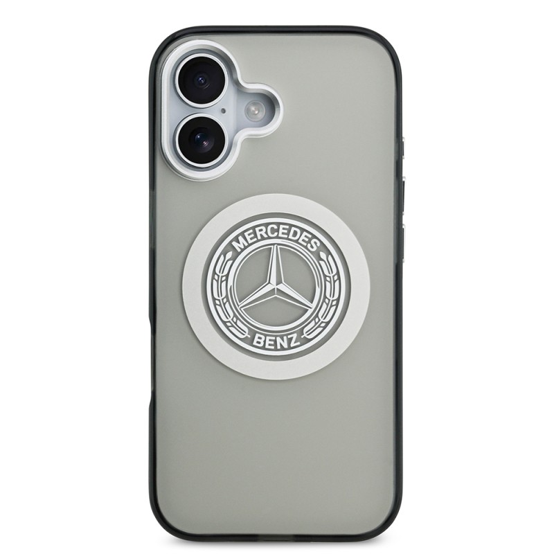 Apple iPhone 17 Kılıf Mercedes Benz Orjinal Lisanslı M-safe Şarj Özellikli Çift Katmanlı PC Nostaljik Yıldız Dizayn Kapak - 5
