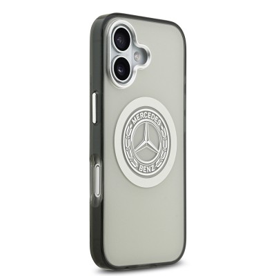 Apple iPhone 17 Kılıf Mercedes Benz Orjinal Lisanslı M-safe Şarj Özellikli Çift Katmanlı PC Nostaljik Yıldız Dizayn Kapak - 6