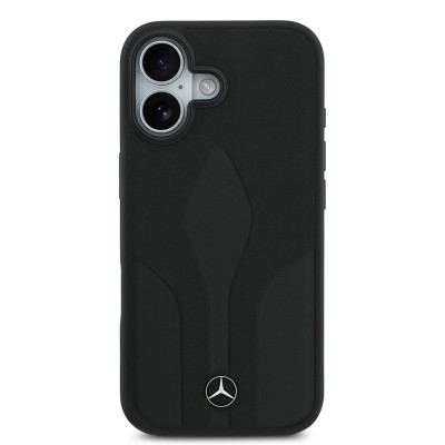 Apple iPhone 17 Kılıf Mercedes Benz Orjinal Lisanslı M-safe Şarj Özellikli Dokulu Desenli Deri Kapak - 5