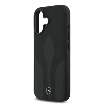 Apple iPhone 17 Kılıf Mercedes Benz Orjinal Lisanslı M-safe Şarj Özellikli Dokulu Desenli Deri Kapak - 8