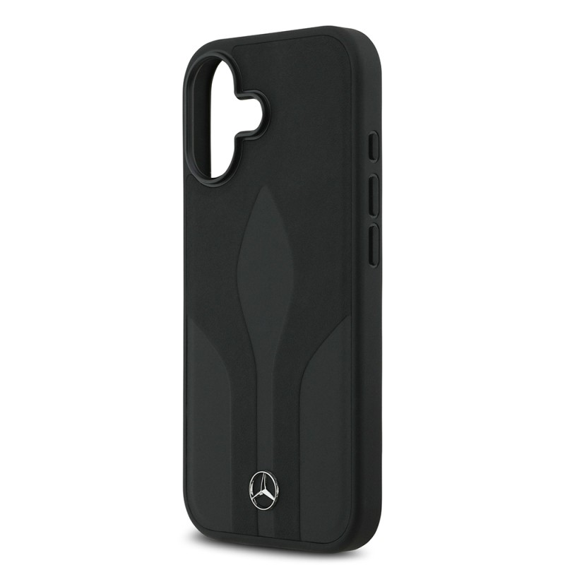 Apple iPhone 17 Kılıf Mercedes Benz Orjinal Lisanslı M-safe Şarj Özellikli Dokulu Desenli Deri Kapak - 8