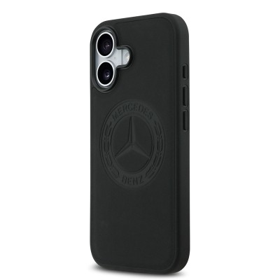 Apple iPhone 17 Kılıf Mercedes Benz Orjinal Lisanslı M-safe Şarj Özellikli Hakiki Deri Nostaljik Yıldız Dizayn Kapak - 4