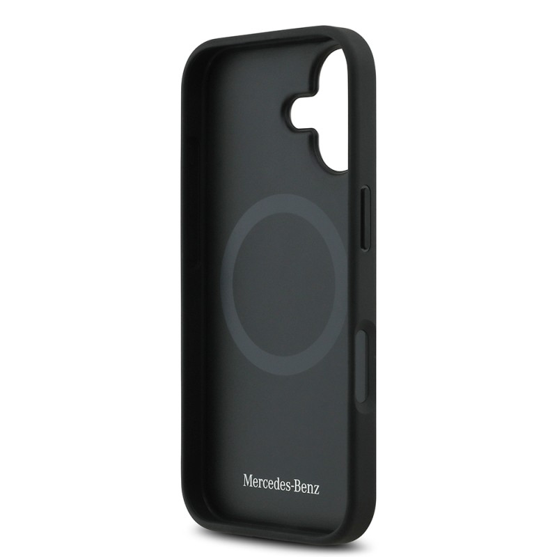 Apple iPhone 17 Kılıf Mercedes Benz Orjinal Lisanslı M-safe Şarj Özellikli Hakiki Deri Nostaljik Yıldız Dizayn Kapak - 9